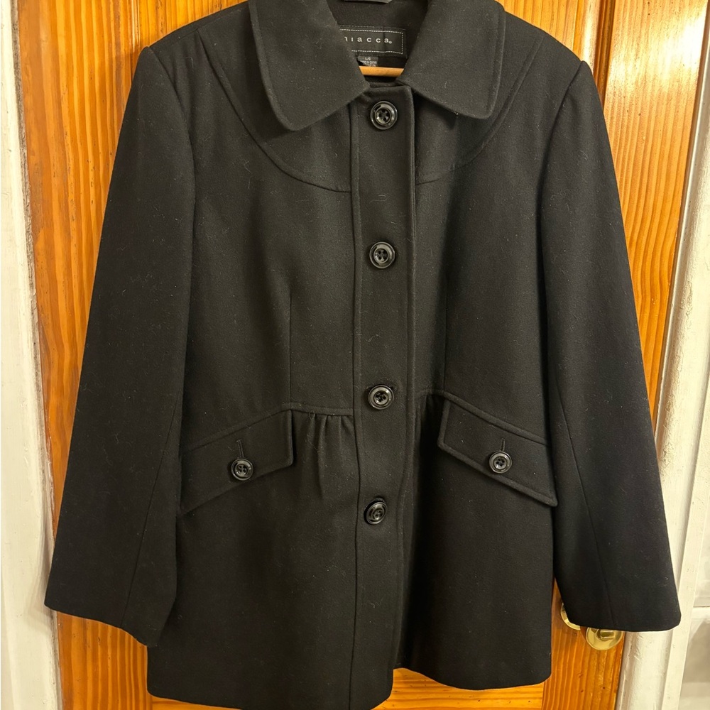 Giacca Classic Black Pea Coat